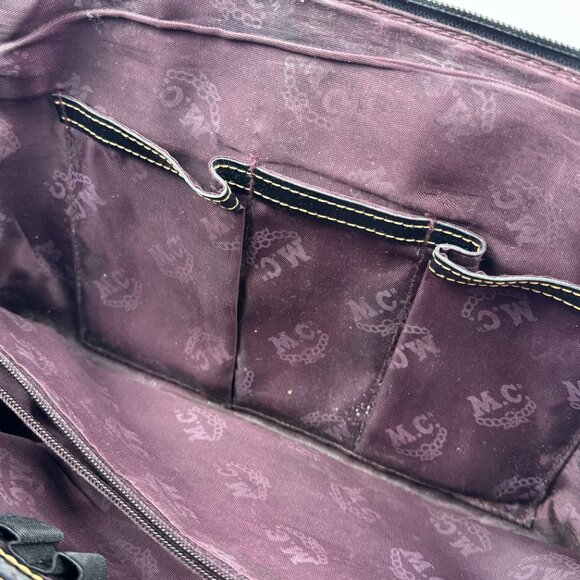 Marc Chantel Satchel Hangbag Croc Embossed Shoulder Strap Brown Faux Alliga READ - Picture 11 of 16